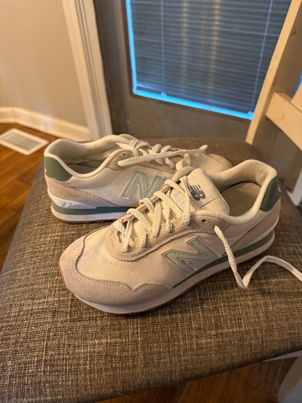 New Balance Women's Athletic Sneakers in Beige and Sage